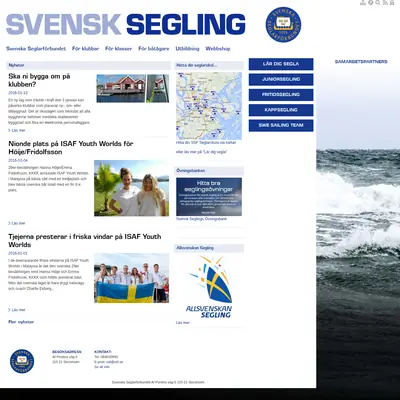 Svensk Segelsport Segling startsida 2016