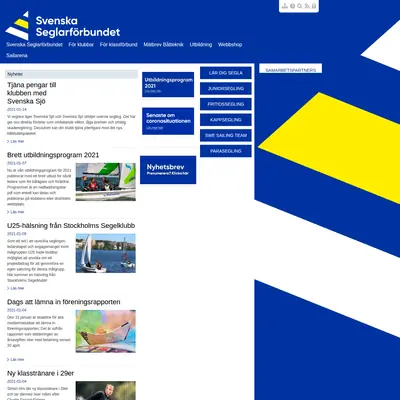 Svensk Segelsport Segling startsida 2021