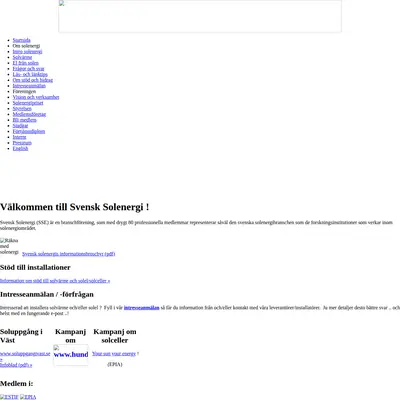 Tidningen Svensk Solenergi startsida 2011