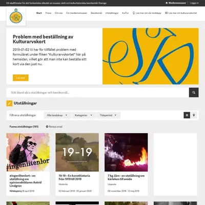 Nyheter från Svenskt Kulturarv startsida 2019