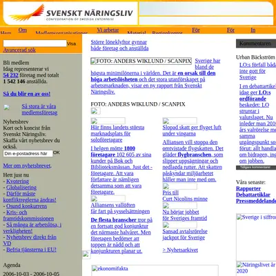 www.svensktnaringsliv.se startsida 2006