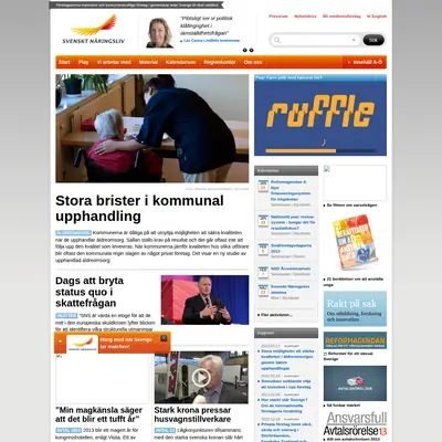 www.svensktnaringsliv.se startsida 2013