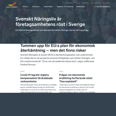 www.svensktnaringsliv.se startsida 2021