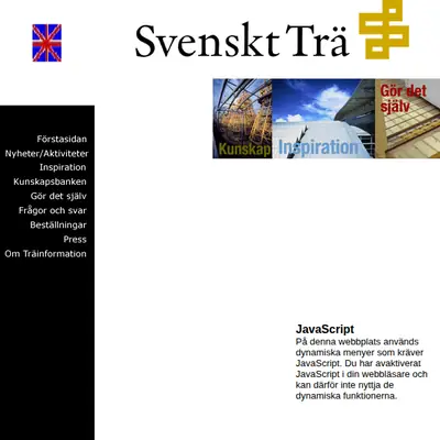 www.svenskttra.se startsida 2003