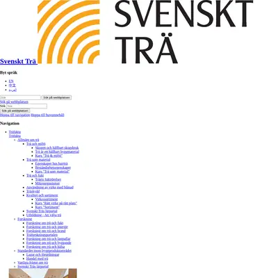 www.svenskttra.se startsida 2021