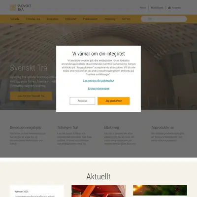 www.svenskttra.se startsida 2025