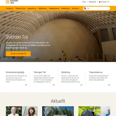 www.svenskttra.se startsida 2026