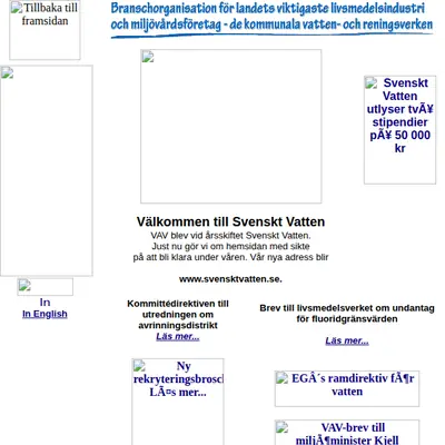 Tidningen Svenskt Vatten startsida 2002