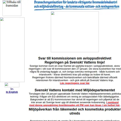 Tidningen Svenskt Vatten startsida 2003