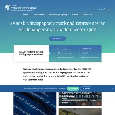 Svensk Värdepappersmarknad Nyhetsbrev startsida 2024