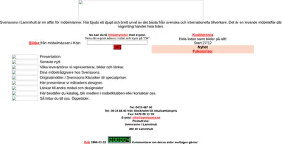 c/o Svenssons startsida 1999