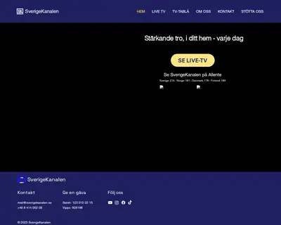 SverigeKanalen startsida 2026