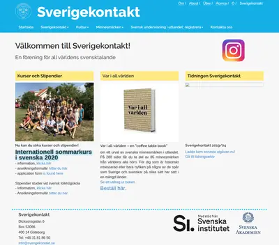 Sverigekontakt startsida 2020