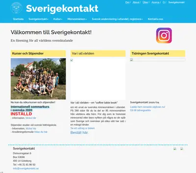 Sverigekontakt startsida 2021