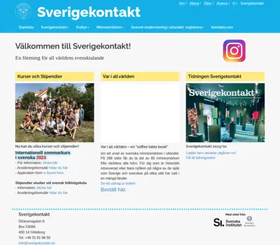 Sverigekontakt startsida 2023