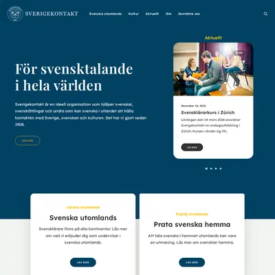 Sverigekontakt startsida 2026