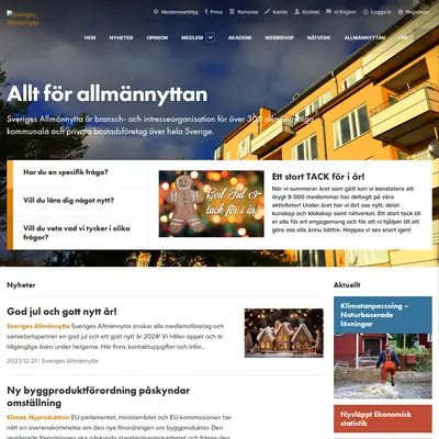 www.sverigesallmannytta.se startsida 2024