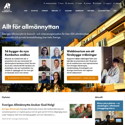 www.sverigesallmannytta.se startsida 2026