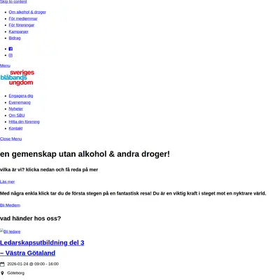 Blå Bandet startsida 2026