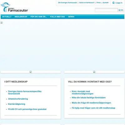www.sverigesfarmaceuter.se startsida 2019