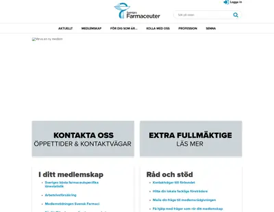 www.sverigesfarmaceuter.se startsida 2021