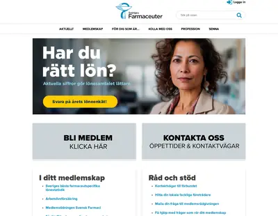 www.sverigesfarmaceuter.se startsida 2024