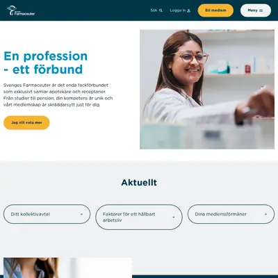 www.sverigesfarmaceuter.se startsida 2026