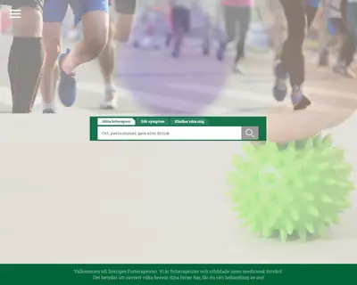 www.sverigesfotterapeuter.com startsida 2019