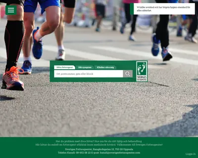 www.sverigesfotterapeuter.com startsida 2022