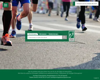 www.sverigesfotterapeuter.com startsida 2025
