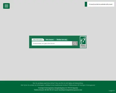 www.sverigesfotterapeuter.com startsida 2026