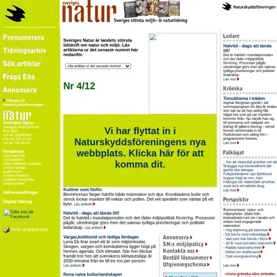 www.sverigesnatur.org startsida 2013