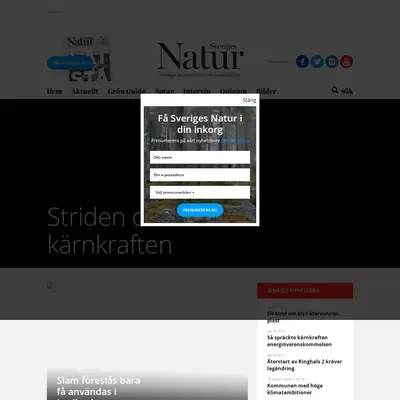 www.sverigesnatur.org startsida 2020