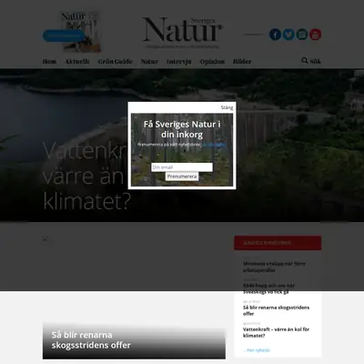 www.sverigesnatur.org startsida 2021