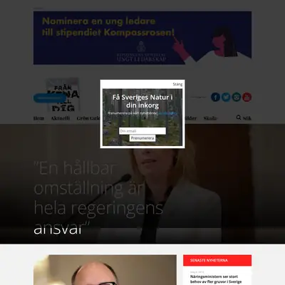 www.sverigesnatur.org startsida 2022