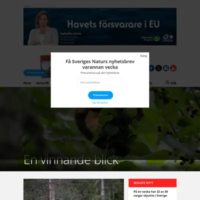 www.sverigesnatur.org startsida 2025