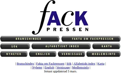 sverigestidskrifter.se startsida 1997
