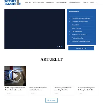 sverigestidskrifter.se startsida 2020