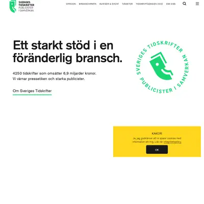 sverigestidskrifter.se startsida 2023