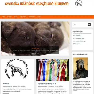 svivk.se startsida 2020