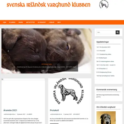 svivk.se startsida 2021