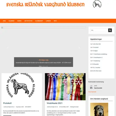 svivk.se startsida 2022