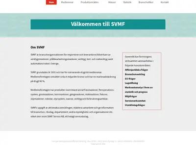 www.svmf.se startsida 2018