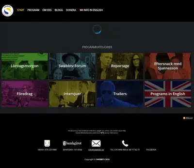 Swebbtv startsida 2018