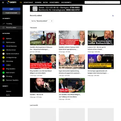 Swebbtv startsida 2024