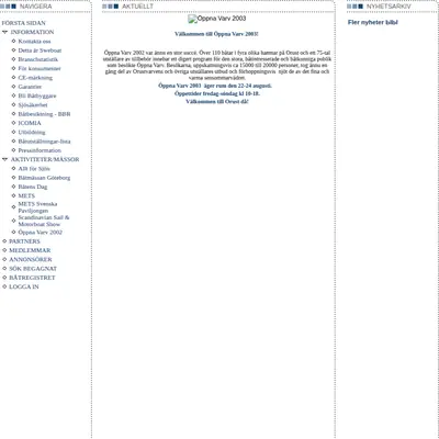 Båtbranschen startsida 2003