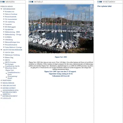 Båtbranschen startsida 2004