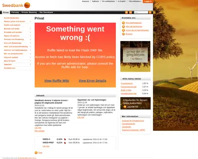 Swedbank Direkt startsida 2011