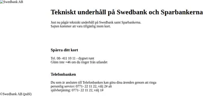 Swedbank Direkt startsida 2013