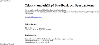 Swedbank Direkt startsida 2014